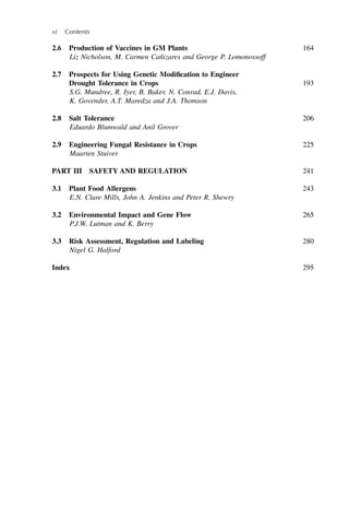 Plant Biotechnology Current And Future Applications Of Genetically ...