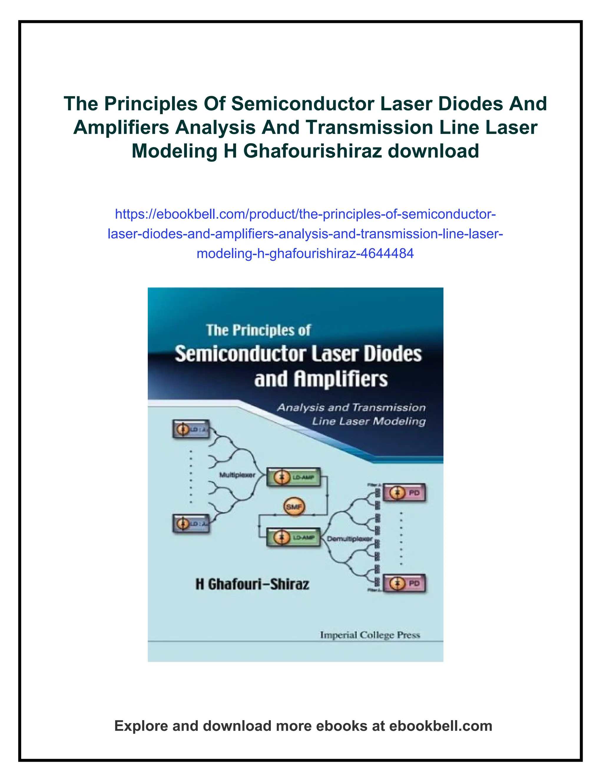 The Principles Of Semiconductor Laser Diodes And Amplifiers Analysis ...