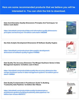 Data Quality Dimensions Measurement Strategy Management And Governance ...