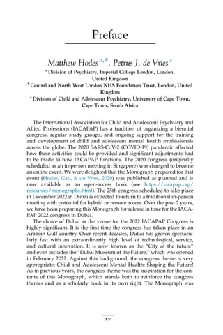 Shaping The Future Of Child And Adolescent Mental Health Towards ...
