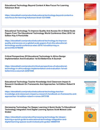 Educational Technology A Primer For The 21st Century Ronghuai Huang | PDF