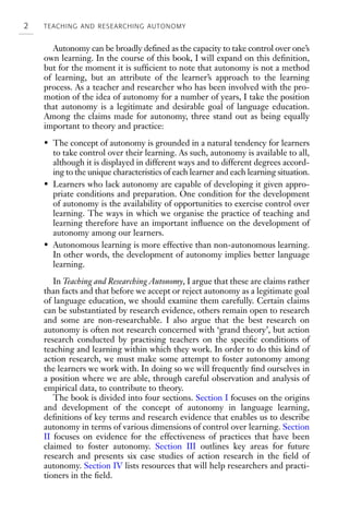 Teaching And Researching Autonomy 2nd Edition Phil Benson | PDF