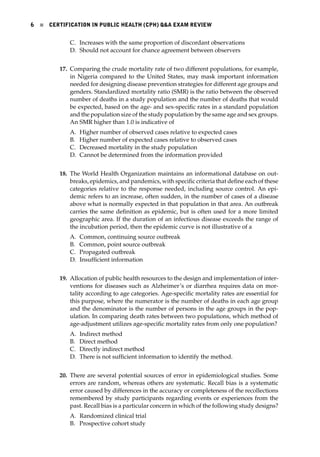 Certification In Public Health Cph Qa Exam Review Oladele Ogunseitan | PDF