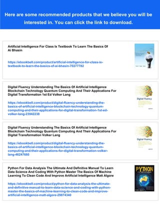Artificial Intelligence The Basics Kevin Warwick | PDF