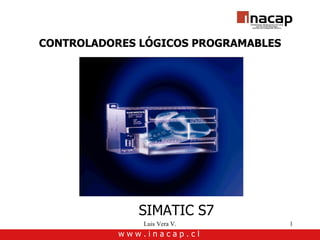 CONTROLADORES LÓGICOS PROGRAMABLES PLCs SIMATIC S7 