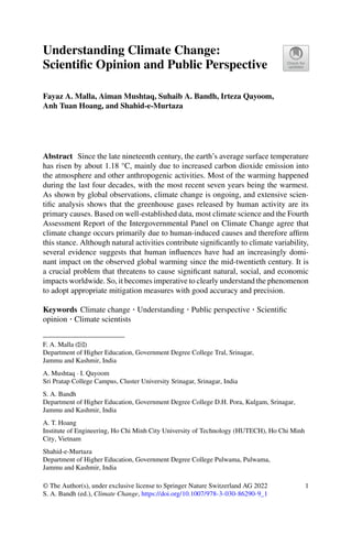 Climate Change The Social And Scientific Construct Suhaib A Bandh | PDF