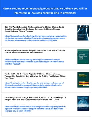 Climate Change The Social And Scientific Construct Suhaib A Bandh | PDF