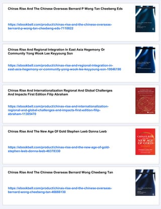 Chinas Rise And Its Global Implications Wang Shaoguang | PDF