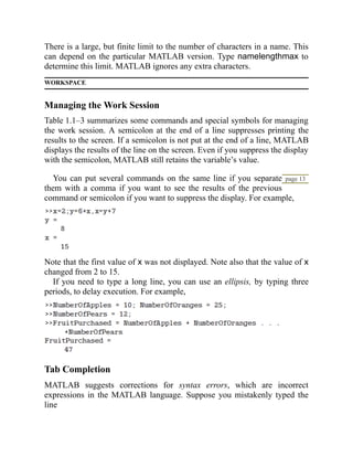 Matlab Language Example Matlab For Engineering Applications 5e Ise 5thise William J Palm Iii | PDF