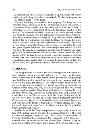 Daily Life In Traditional China The Tang Dynasty Charles Benn | PDF