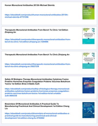 Monoclonal Antibodies Methods And Protocols 2nd Edition Vincent Ossipow ...