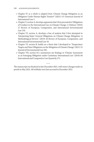 International Law Obligations On Climate Change Mitigation Benoit Mayer ...