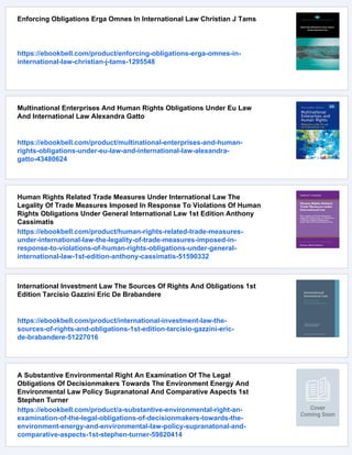 International Law Obligations On Climate Change Mitigation Benoit Mayer ...