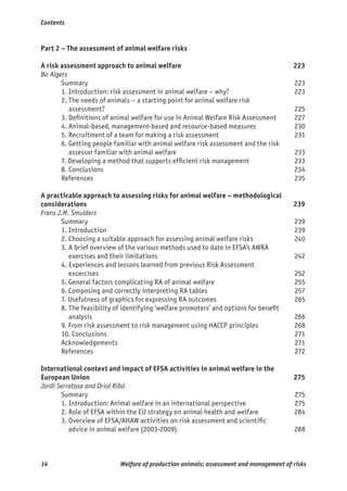 Welfare Of Production Animals Assessment And Management Of Risks Frans ...