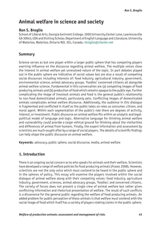 Welfare Of Production Animals Assessment And Management Of Risks Frans ...
