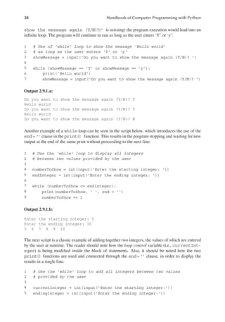 Handbook Of Computer Programming With Python Dimitrios Xanthidis | PDF
