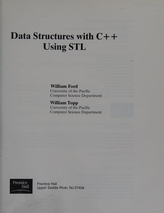 Data Structures With C Using Stl 2nd Edition William H Ford William R ...
