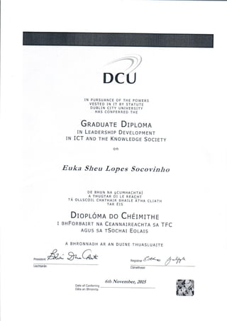 Diploma de pos graduacao dublin city university