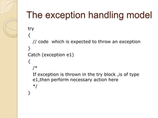 Exception handling in Java | PPTX