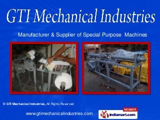 Manufacturer & Supplier of Special Purpose  Machines 