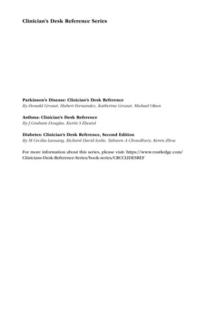 Diabetes Clinicians Desk Reference 2nd Edition Richard David Leslie | PDF