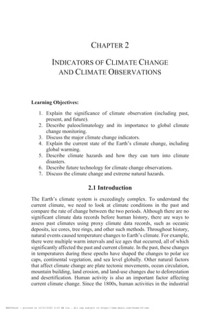 Climate Change And A Sustainable Earth John J Qu Raymond P Motha | PDF