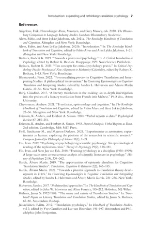 Rethinking Translation The Psychology Of Translation An Interdisciplinary Approach Sverine ...