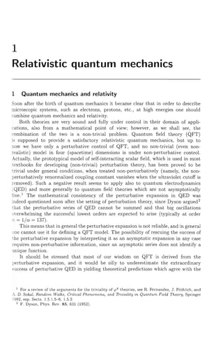 An Introduction To Nonperturbative Foundations Of Quantum Field Theory ...