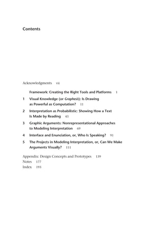 Visualization And Interpretation Humanistic Approaches To Display ...