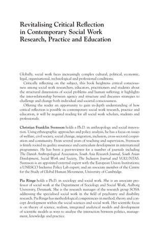 Revitalising Critical Reflection In Contemporary Social Work Research ...