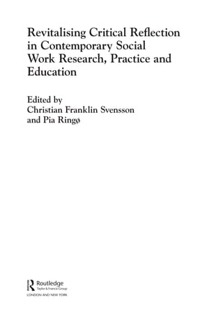 Revitalising Critical Reflection In Contemporary Social Work Research ...