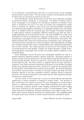 The Radon Transform Inverse Problems And Tomography Gestur Olafsson And ...