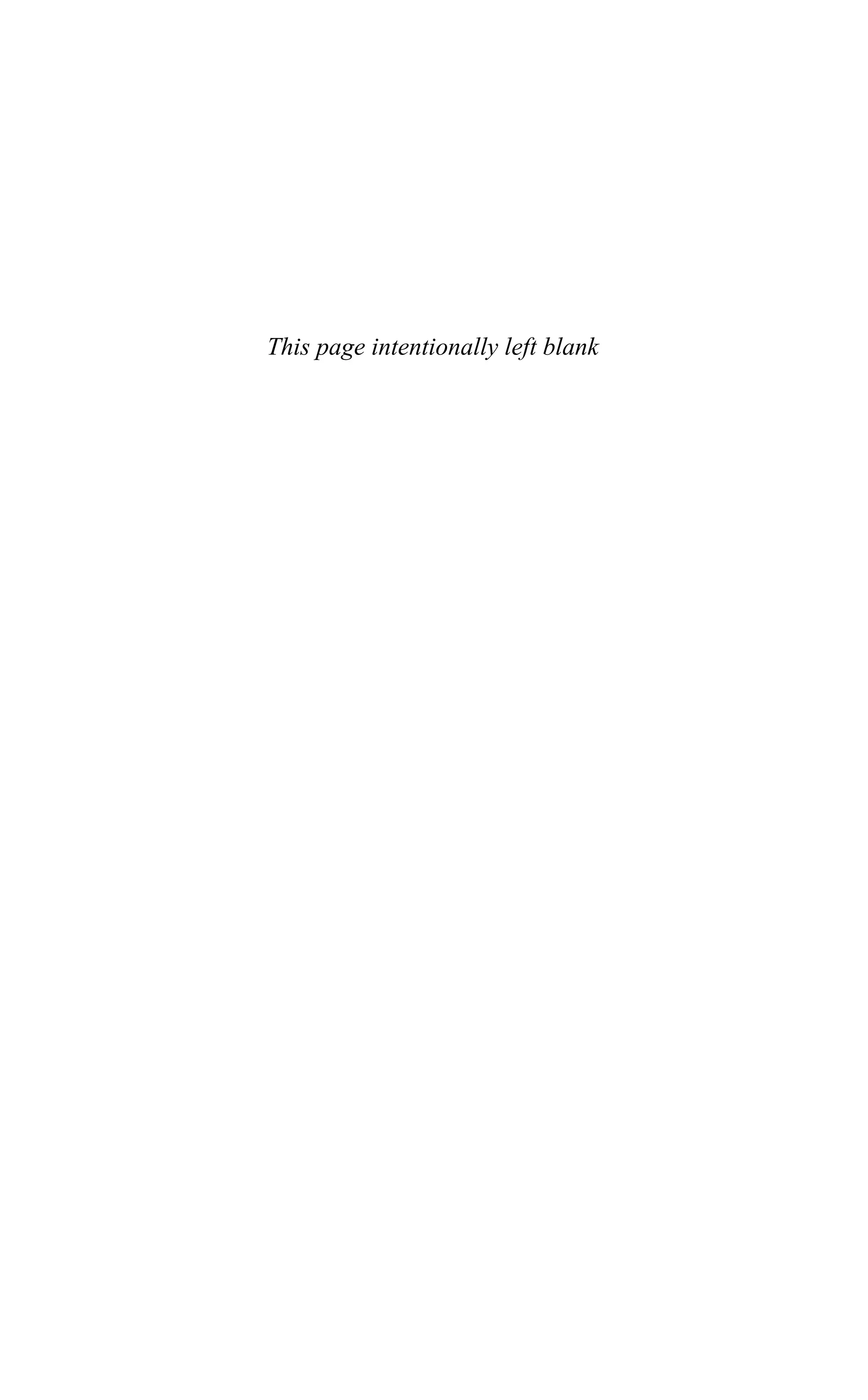 This page intentionally left blank
 