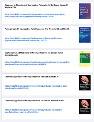 Neuropathic Pain Causes Management And Understanding Toth C | PDF