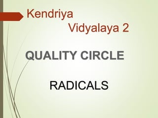 RADICALS
Kendriya
Vidyalaya 2
 