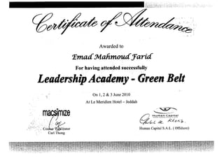 LeaderShip academy - Green belt
