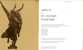 Aspects of 19th Century Sculpture Title Page