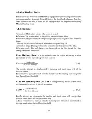 Biometric Fingerprint Recognintion based on Minutiae Matching | PDF