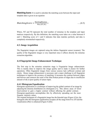 Biometric Fingerprint Recognintion based on Minutiae Matching | PDF