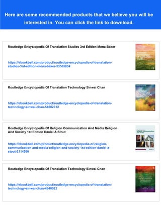 Routledge Encyclopedia Of Narrative Theory David Herman Manfred Jahn ...