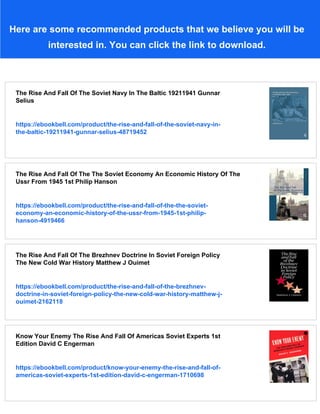 The Rise And Fall Of The Soviet Union 1st Edition Martin Mccauley | PDF