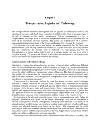 Concepts Of Transportation Economics Barry E Prentice Darren Prokop | PDF