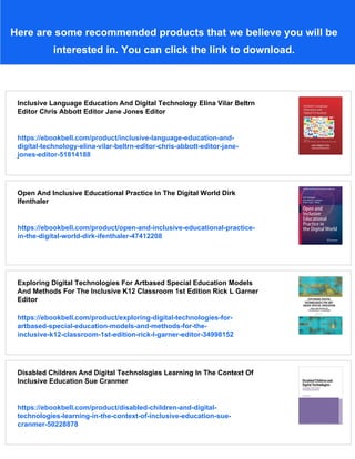 Inclusive Digital Education Linda Daniela | PDF