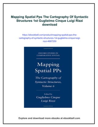 Mapping Spatial Pps The Cartography Of Syntactic Structures 1st ...