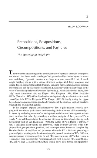 Mapping Spatial Pps The Cartography Of Syntactic Structures 1st ...