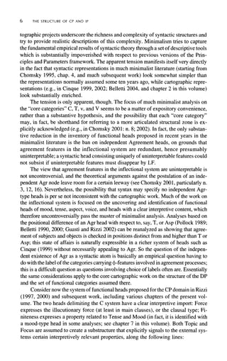 The Structure Of Cp And Ip The Cartography Of Syntactic Structures ...