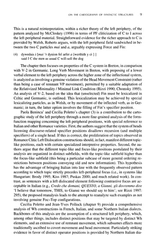 The Structure Of Cp And Ip The Cartography Of Syntactic Structures ...