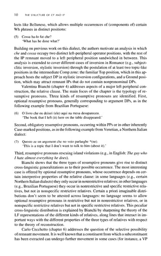 The Structure Of Cp And Ip The Cartography Of Syntactic Structures ...