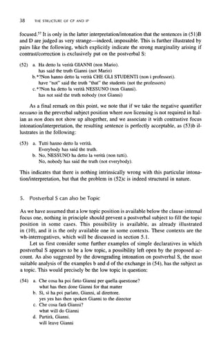 The Structure Of Cp And Ip The Cartography Of Syntactic Structures ...