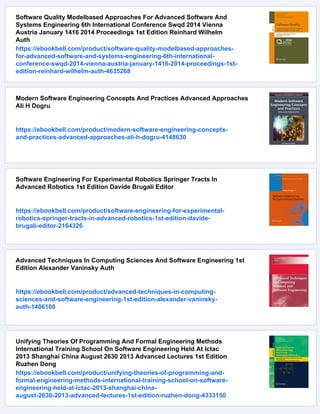 Advanced Software Engineering Milton Cash | PDF